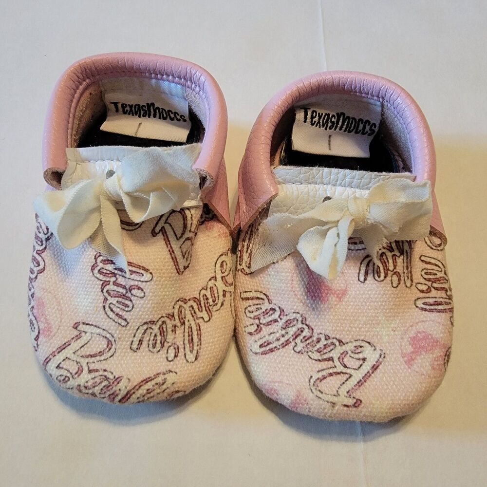 Barbie Infant Canvas Shoes w/ Ribbon Ties - Size 1